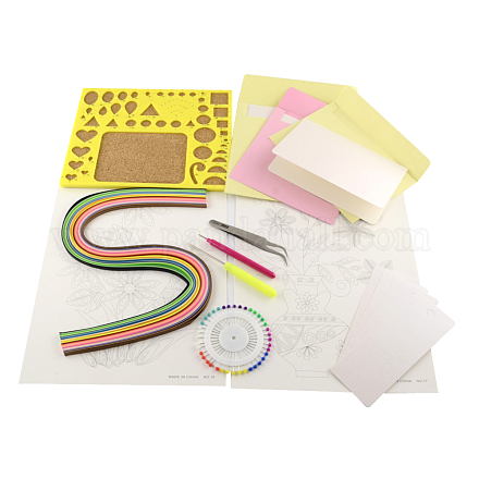 Bricolage papier quilling bandes ensembles: 16 bandes de couleur papier quilling X-DIY-R041-05-1