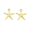 Rack Plating Alloy Pendants, Electroplate Nickel Cadmium Free & Lead Free, Starfish, Real 18K Gold Plated, 18x17x2mm, Hole: 1.6mm