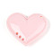 Opaque Acrylic Pendants, Heart, Pink, 47x54x13.5mm, Hole: 3mm & 2~3mm