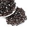 Picasso Transparent Glass Beads, Pumpkin, Black, 8.5~9mm, Hole: 0.9~1.2mm, About 750pcs/pound