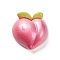 Opaque Resin Cabochons, Imitation Fruit, Hot Pink, Peach, 19x18x9mm