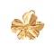 Stainless Steel Pendants, Real 18K Gold Plated, Flower, 25x27mm