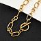Ion Plating(IP) 304 Stainless Steel Figaro Chain Necklaces, with Toggle Clasps, Golden, 20.59 inch(52.3cm)