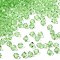 Transparent Glass Beads, Bicone, Faceted, Pale Green, 4x3.5mm, Hole: 0.8mm, about 720pcs/bag