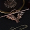 Gothic Bat Hair Cuff Pin, Hair Sticks, Ponytail Holder, Red Copper, 130x64mm