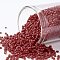 TOHO Round Seed Beads, Japanese Seed Beads, (5CF) Transparent Frost Ruby, 15/0, 1.5mm, Hole: 0.7mm, about 15000pcs/50g