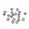 6-Petal Tibetan Style Alloy Flower Bead Caps, Cadmium Free & Nickel Free & Lead Free, Gunmetal, 6x2mm, Hole: 1mm