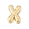 Brass Slide Charms, Letter, Golden, Letter X, 25x18x5mm, Hole: 11x2mm