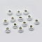 925 Sterling Silver Spacer Beads, Rondelle, Silver, 8x4.5mm, Hole: 3.5mm, about 10pcs/5g