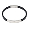 Microfiber Leather ID Cord Bracelets, with 304 Stainless Steel Magnetic Clasps, Stainless Steel Color, 8-3/4 inch(22.3cm)