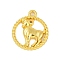 Twelve Constellations Alloy Pendants, Aries, 22.5x19x2.5mm, Hole: 1.8mm