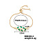 Fashionable European and American Style Rhinestone Slider Bracelets, Leaf, 4 inch(10.2cm)