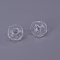 Handmade Blown Glass Bottles, for DIY Clear Glass Bottle/Wind Chime Making, Round, Faceted, Clear, 15.5x15x15mm, Hole: 4.5mm