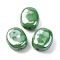 Handmade Polymer Clay Beads, Oval, Lime Green, 28.5x23.5x14mm, Hole: 2.2mm