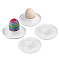 Ceramic Easter Egg Holders, Egg Holder Tray Dish, Flat Round Shape, White, 100x25mm