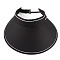 1Pc Polyester Sunscreen Hat, Black, 270x260x150mm, Inner Diameter: 130~180mm