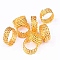 Alloy Hair Braid Spring Rings, Golden, 13.5x5~6.5mm, Inner Diameter: 11mm