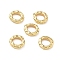 Brass Linking Rings, Textured Ring, Rack Plating, Long-Lasting Plated, Lead Free & Cadmium Free, Real 18K Gold Plated, 10x2mm, Inner Diameter: 5.5mm