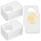 OLYCRAFT 12 Pcs Coin Slab Snap Display Holder 38mm Clear Plastic Storage Case Coin Slab Protector Storage for Morgan Peace IKE Silver Dollar Coin Organize Collection