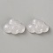Resin Cabochons, Cloud, with Glitter Powder, WhiteSmoke, 19.5x27x7.5mm
