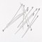 Brass Ball Head Pins, Silver Color Plated, 30x0.6mm, 22 Gauge, Head: 1.5mm