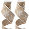 Burlap Ribbon, Snowflake, Clothes Accessories, Tan, 2-5/8 inch(67mm), about 5.00 Yards(4.57m)/Roll