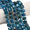 Natural Apatite Beads Strands, Faceted, Disc, Heishi Beads, with Seed Beads, 11~12x8~9mm, Hole: 0.7~0.8mm, about 32~33pcs/strand 15.16''~15.39''(38.5~39.1cm)