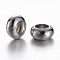 Brass Spacer Beads, Rondelle, Platinum, 8x4mm, Hole: 4mm