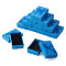 Rectangle Paper Jewelry Set Storage Gift Boxes with Bowknot, for Necklace Finger Ring Earrings, Deep Sky Blue, 9.2x6.2x3cm