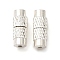 Brass Screw Clasps, Silver, 12x4mm, Hole: 1mm