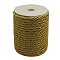 Twisted Nylon Cords, Dark Goldenrod, 5mm, about 18~19yards/roll(16.4m~17.3m/roll)