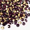 Back Plated Grade A Diamond Glass Pointed Rhinestone, Amethyst, 4.9~5mm, about 720pcs/bag