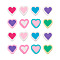 160Pcs 8 Styles Handmade Polymer Clay Beads, Heart, Mixed Color, 10x5mm, Hole: 2mm, 20Pcs/style