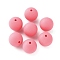 Food Grade Eco-Friendly Silicone Focal Beads, Round, Pale Violet Red, 15mm, Hole: 2mm