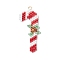 Christmas Themed Glass Seed Beaded Pendants, with 304 Stainless Steel Jump Rings, Candy Cane, 42x19x2mm, Hole: 2.5mm