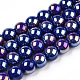 Chapelets de perles en verre opaque électrolytique GLAA-T032-P10mm-AB03-1