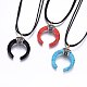 Dyed Synthetic Turquoise Pendant Necklaces NJEW-F223-33G-1
