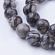 Netstone naturelle perles rondes brins G-G735-90-12mm-2