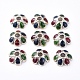 Alliage émail chapeau de perles de style tibétain ENAM-J095-02AS-1