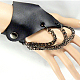 Left Side Punk Leather Twisted Chain Glove AJEW-O016-02L-2