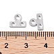 真鍮製マルチ連売りリンク  クリップ形状  3穴  プラチナメッキ  7x9x1mm  穴：1.4と1.6mm KK-B082-18P-3