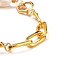 Natürliche Barockperlen Keshi Perlen Armbänder & Halsketten Sets SJEW-JS01105-4