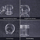 BENECREAT 12 Pack 40ml Empty Clear Plastic Bead Storage Container jar with Rounded Screw-Top Lids for Beads CON-BC0004-22B-43x44-4