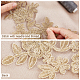 Nbeads 8Pcs 2 Colors Polyester Computerized Embroidered Cloth Appliques FIND-NB0003-60-5