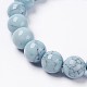 Synthetic Turquoise Beaded Stretch Bracelet BJEW-P208-01-6mm-2