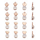 20 pièces 2 styles d'poussoirs d'oreilles en silicone FIND-TA0001-47C-2