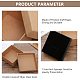 BENECREAT 24 Pack Ring Box 5x5x3cm Kraft Brown Square Cardboard Jewelry Boxes Small Gift Box for Wedding Party Birthdays CBOX-BC0004-87-5