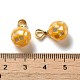 Charms redondos teñidos de concha amarilla natural SSHEL-H071-01G-02-3