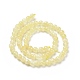 Brins de perles de sélénite jaune naturel G-N328-025C-03-3