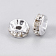 Brass Rhinestone Spacer Beads X-RB-A003-6MM-S-2